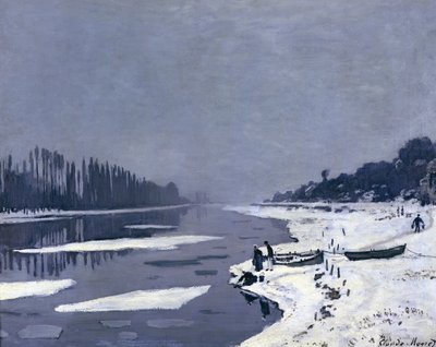 Eisschollen auf der Seine bei Bougival, ca. 1867-68 von Claude Monet